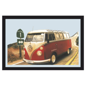 VW Buss (Folkabuss) - Spegeltavla / Pubspegel / Barspegel