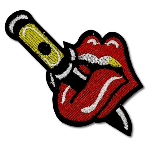 Rolling Stones -Tygmärke - Logo med kniv