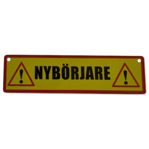 Metallskylt för bil / barnvagn - Nybörjare